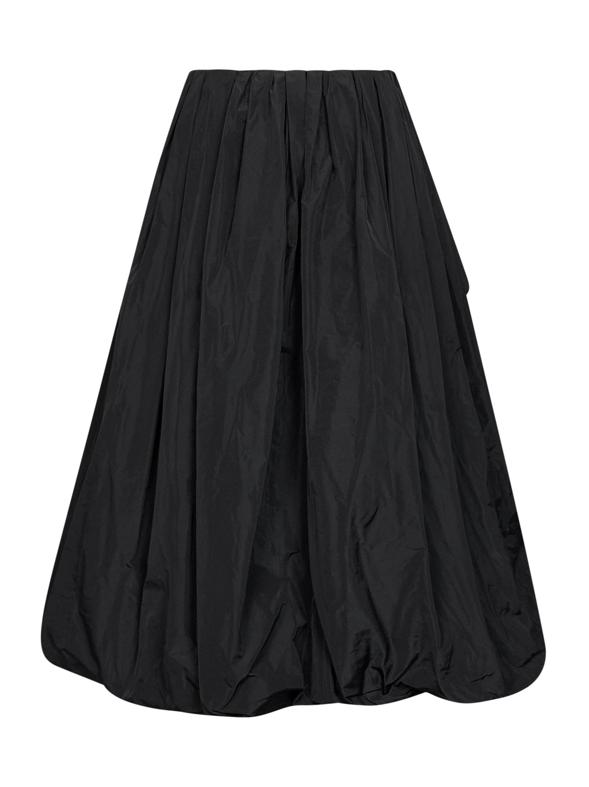 Jil Sander Women Black Lightweight Taffeta Asymmetric Draped Skirt JIL SANDER