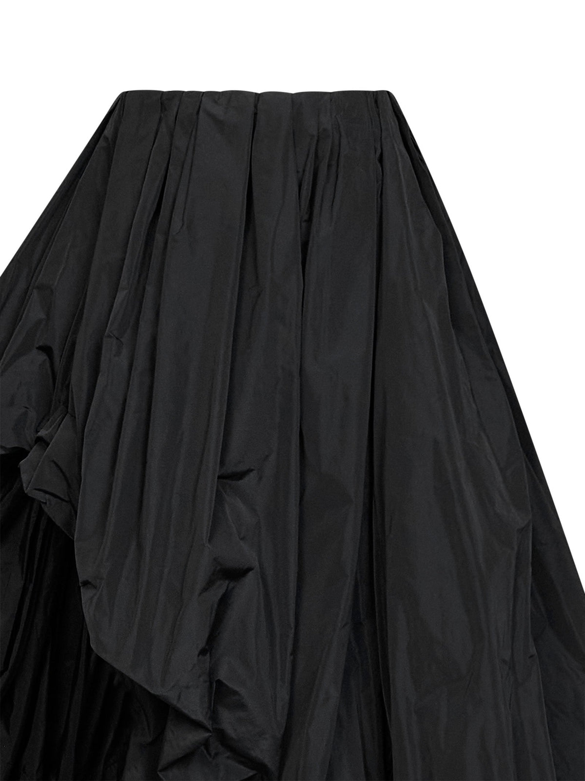 Jil Sander Women Black Lightweight Taffeta Asymmetric Draped Skirt JIL SANDER