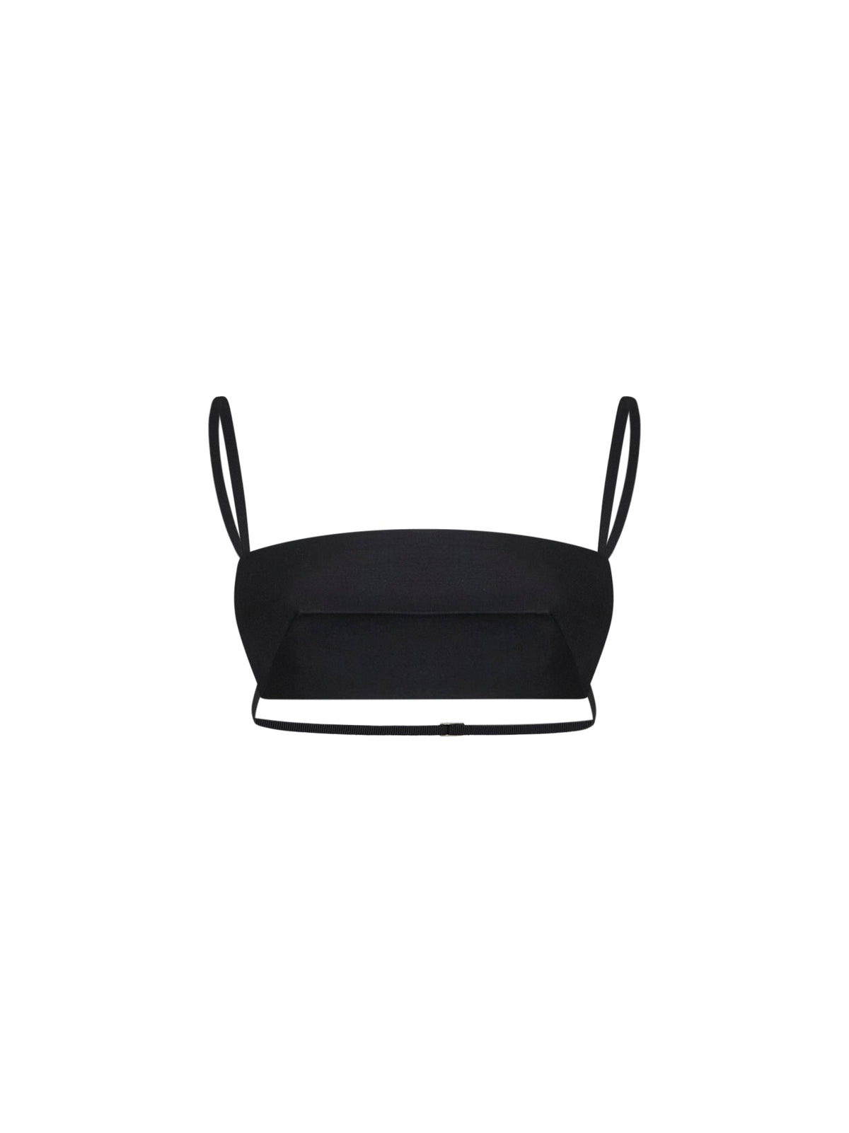 Jil Sander Women Black Wool And Silk Faille Bralette Top JIL SANDER