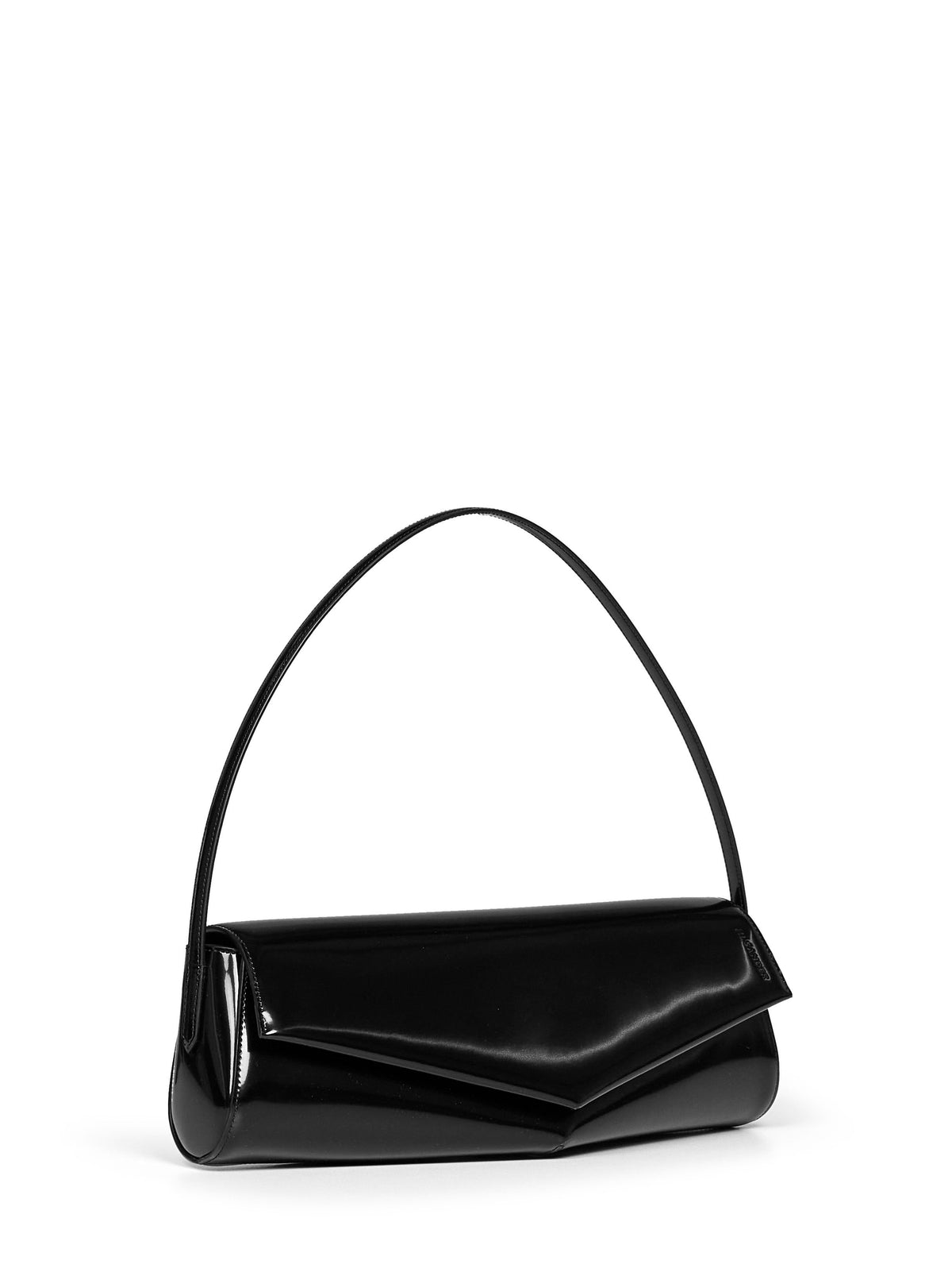 Jil Sander Women Black Kante Flap Shoulder Shoulder Bag JIL SANDER