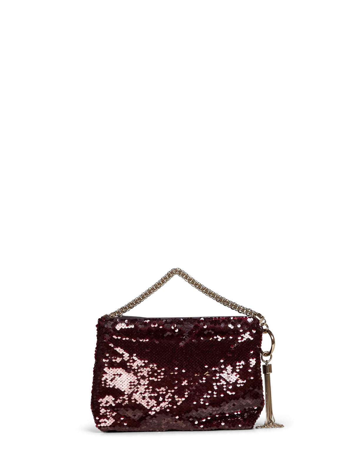 Jimmy Choo Women Deep Merlot Callie Clutch Bag With Chain JIMMY CHOO