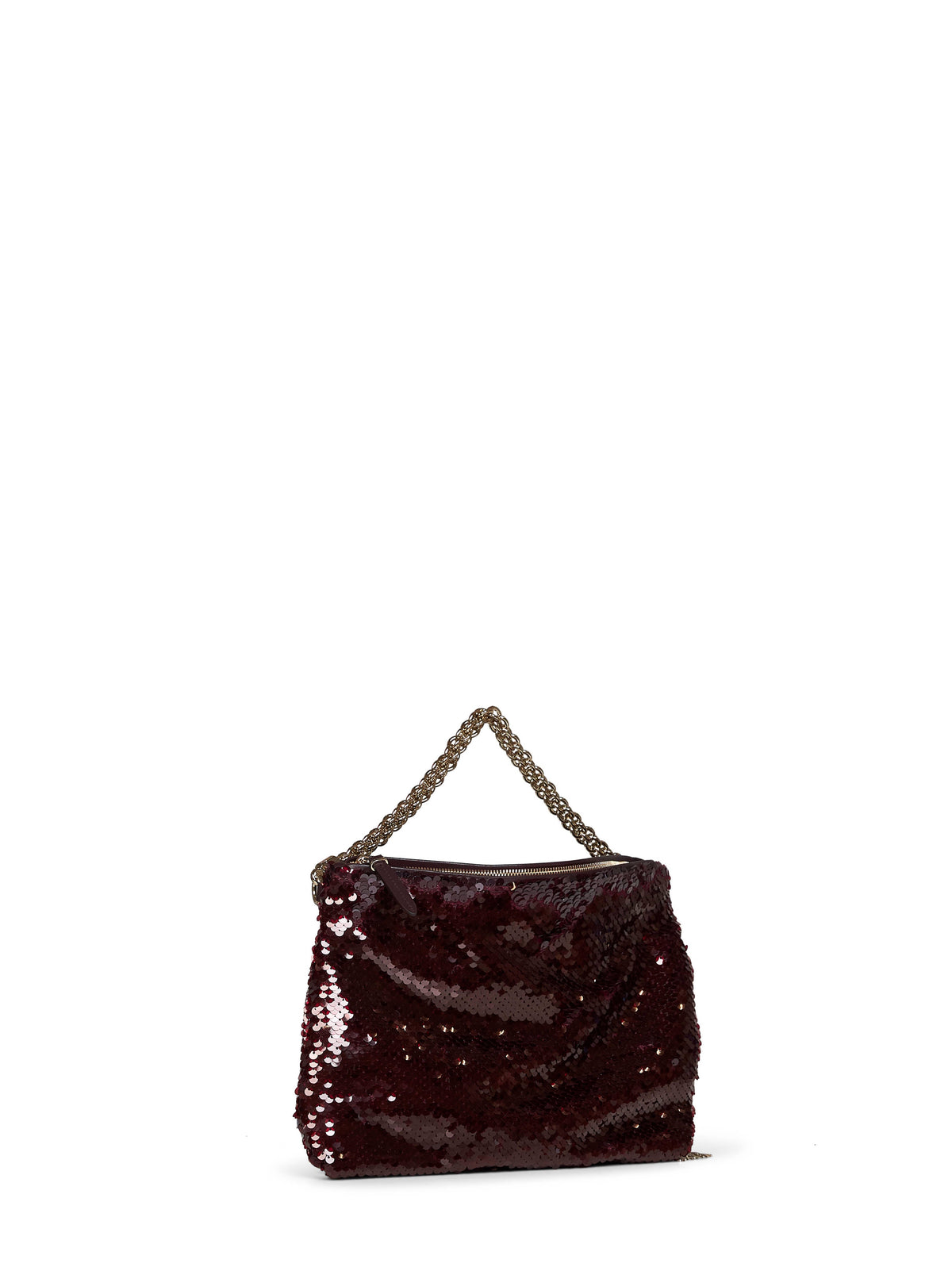 Jimmy Choo Women Deep Merlot Callie Clutch Bag With Chain JIMMY CHOO