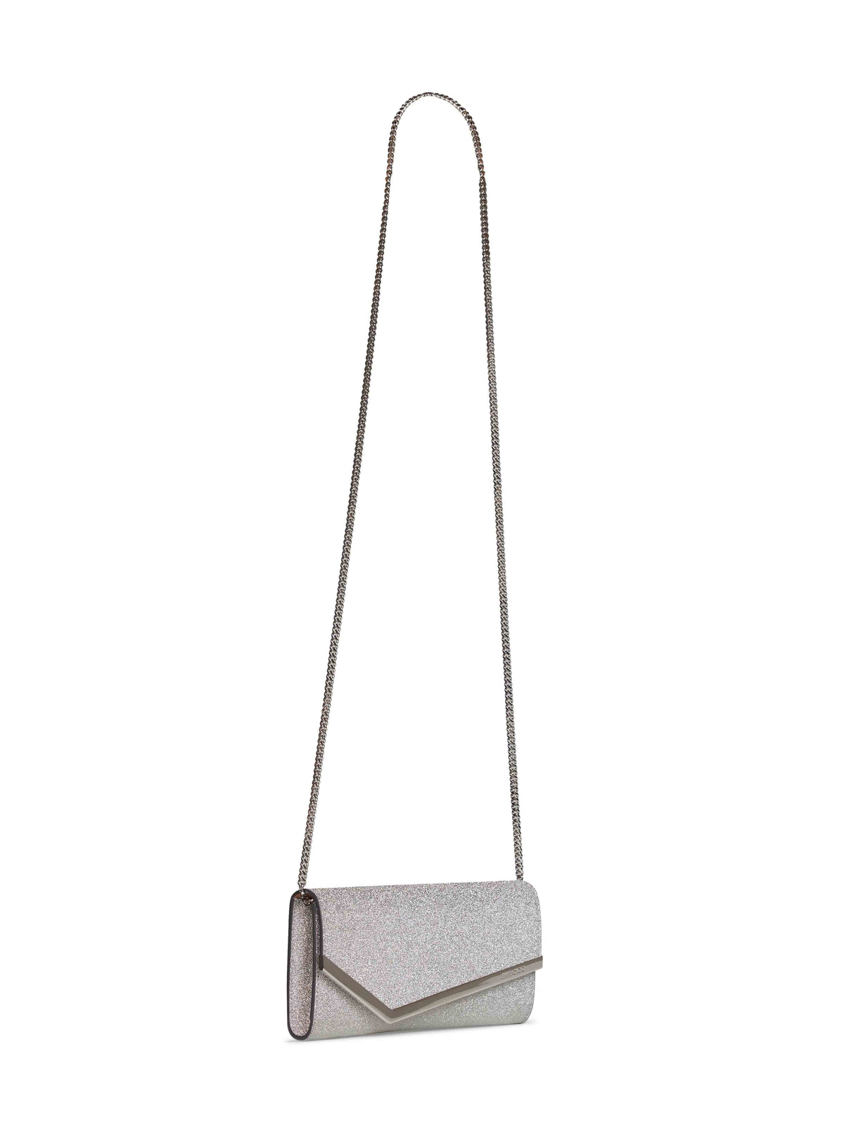 Jimmy Choo Women Silver Emmie Chain Clutch Bag JIMMY CHOO