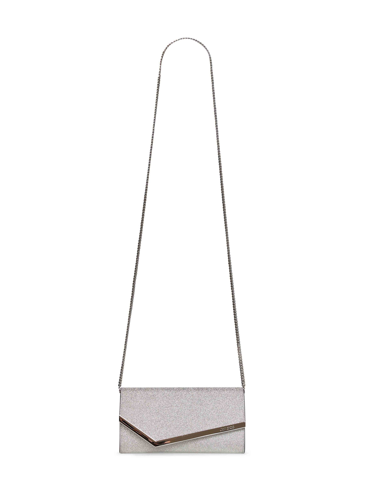 Jimmy Choo Women Silver Emmie Chain Clutch Bag JIMMY CHOO