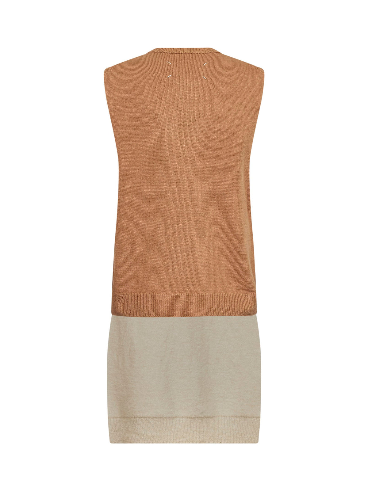 Maison Margiela Women Camel Fused Knit Long Vest MAISON MARGIELA
