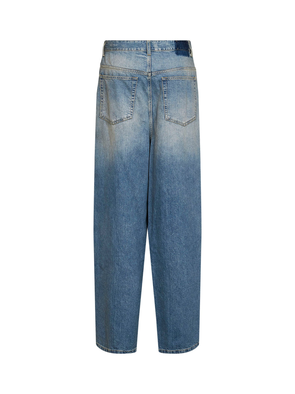 Maison Margiela Women Blue Old-Finish Cotton Denim Wrap Jeans MAISON MARGIELA