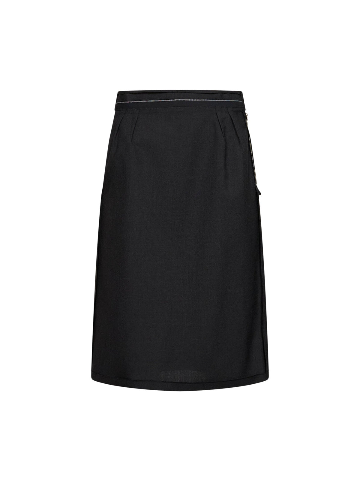 Maison Margiela Women Charcoal Wool Reversed Midi Skirt MAISON MARGIELA