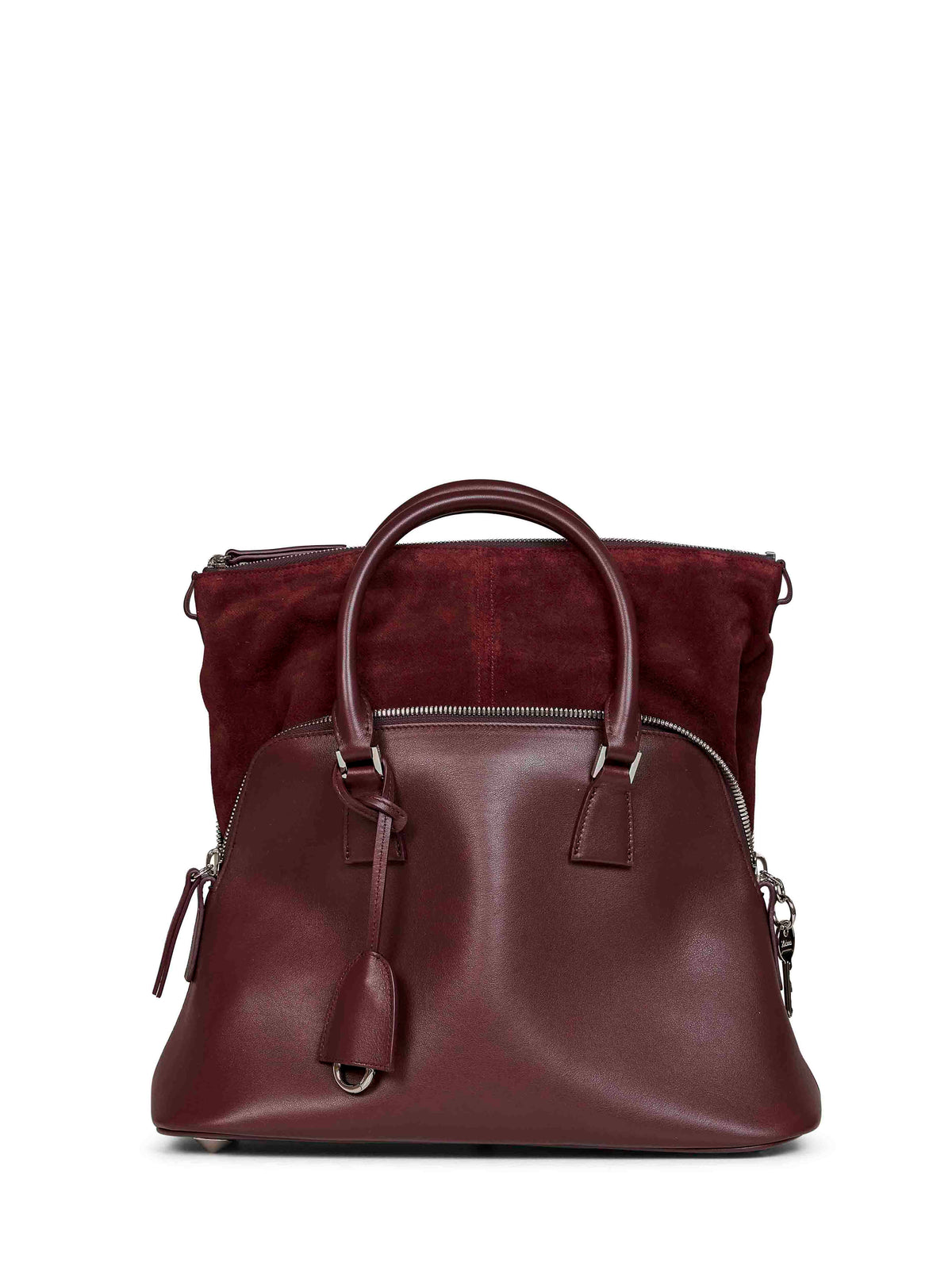 Maison Margiela Women Burgundy 5Ac Soft Medium Handbag MAISON MARGIELA