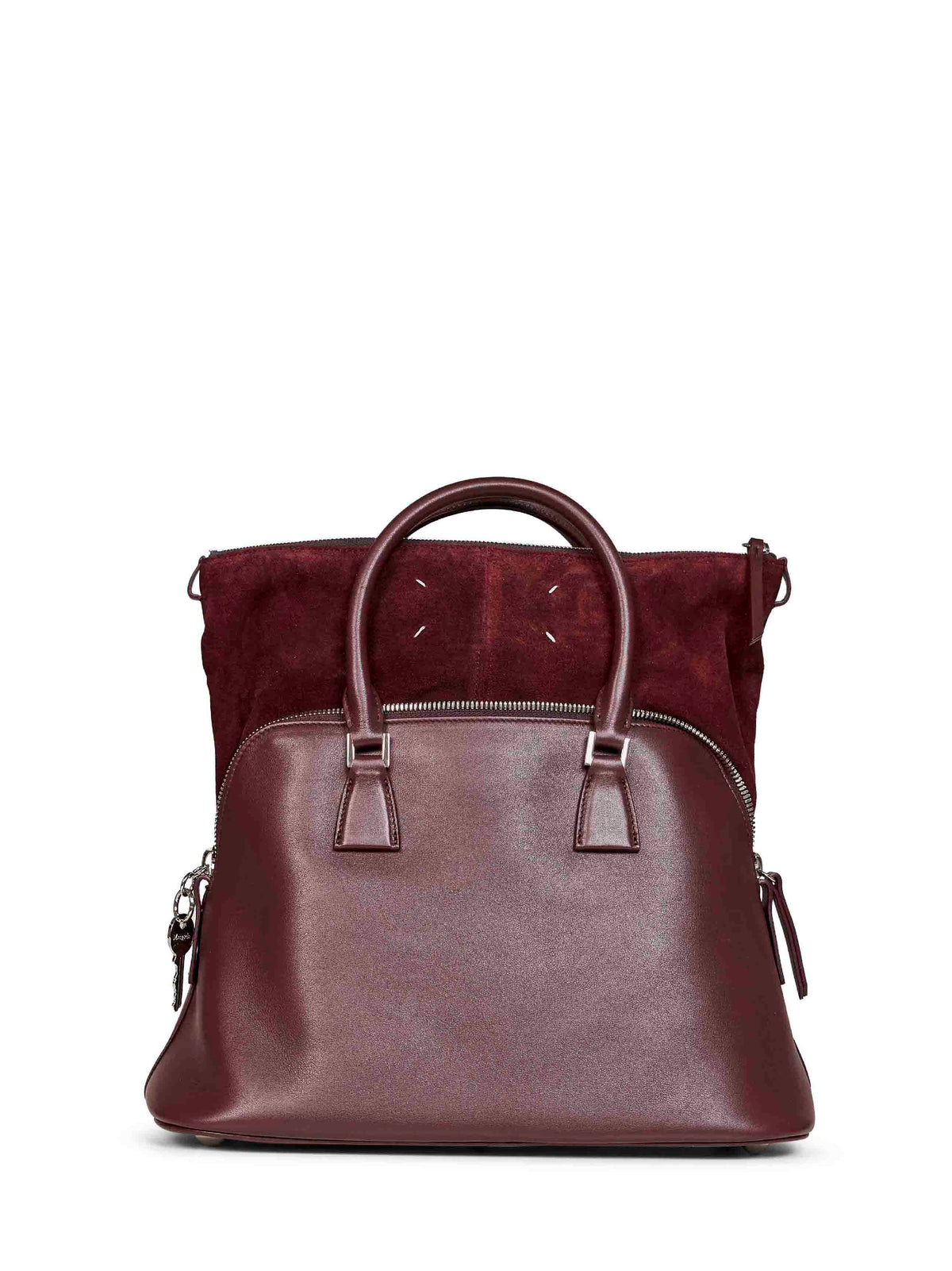 Maison Margiela Women Burgundy 5Ac Soft Medium Handbag MAISON MARGIELA