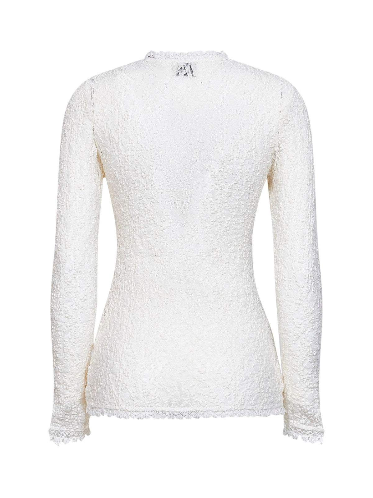 Marant Etoile Women White Stretch Lace Brany Long-Sleeved Top ISABEL MARANT ETOILE