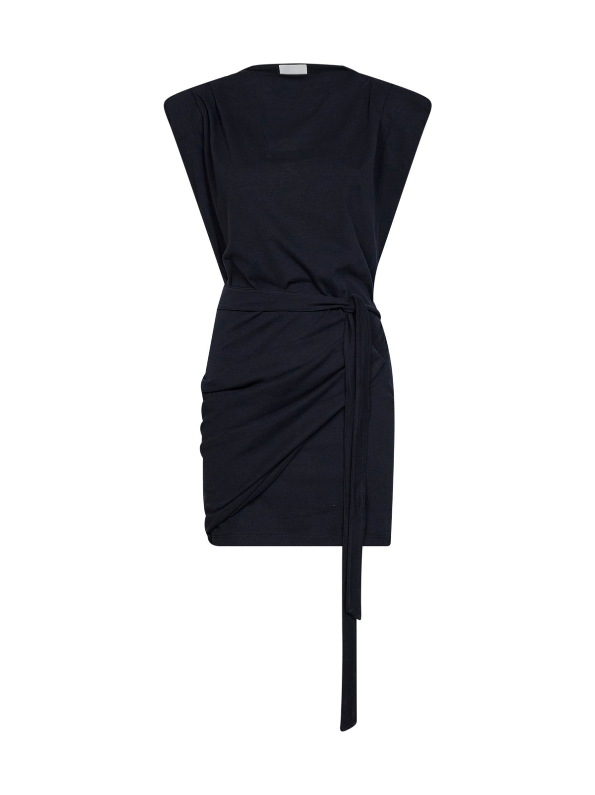 Marant Etoile Women Black Jersey Marielle Draped Mini Dress ISABEL MARANT ETOILE