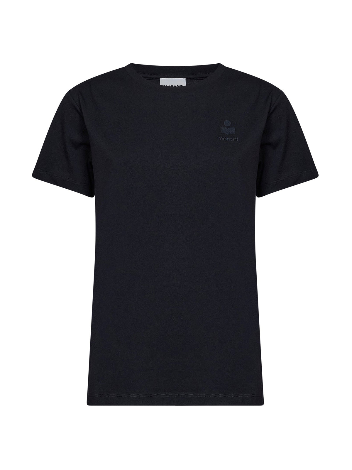 Marant Etoile Women Black Cotton Jersey Aby Logo T-Shirt ISABEL MARANT ETOILE