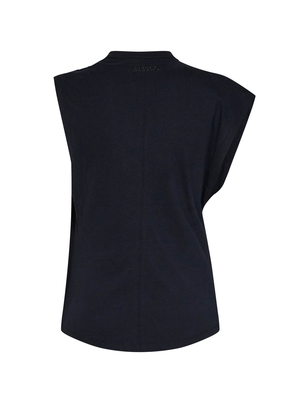 Marant Etoile Women Black Cotton Jersey Nayda Asymmetric T-Shirt ISABEL MARANT ETOILE