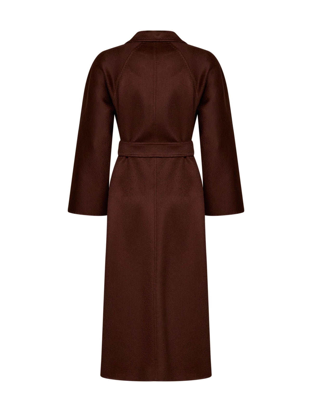 Max Mara Women Burgundy Ludmilla Icon Coat Belted Wrap Coat MAX MARA