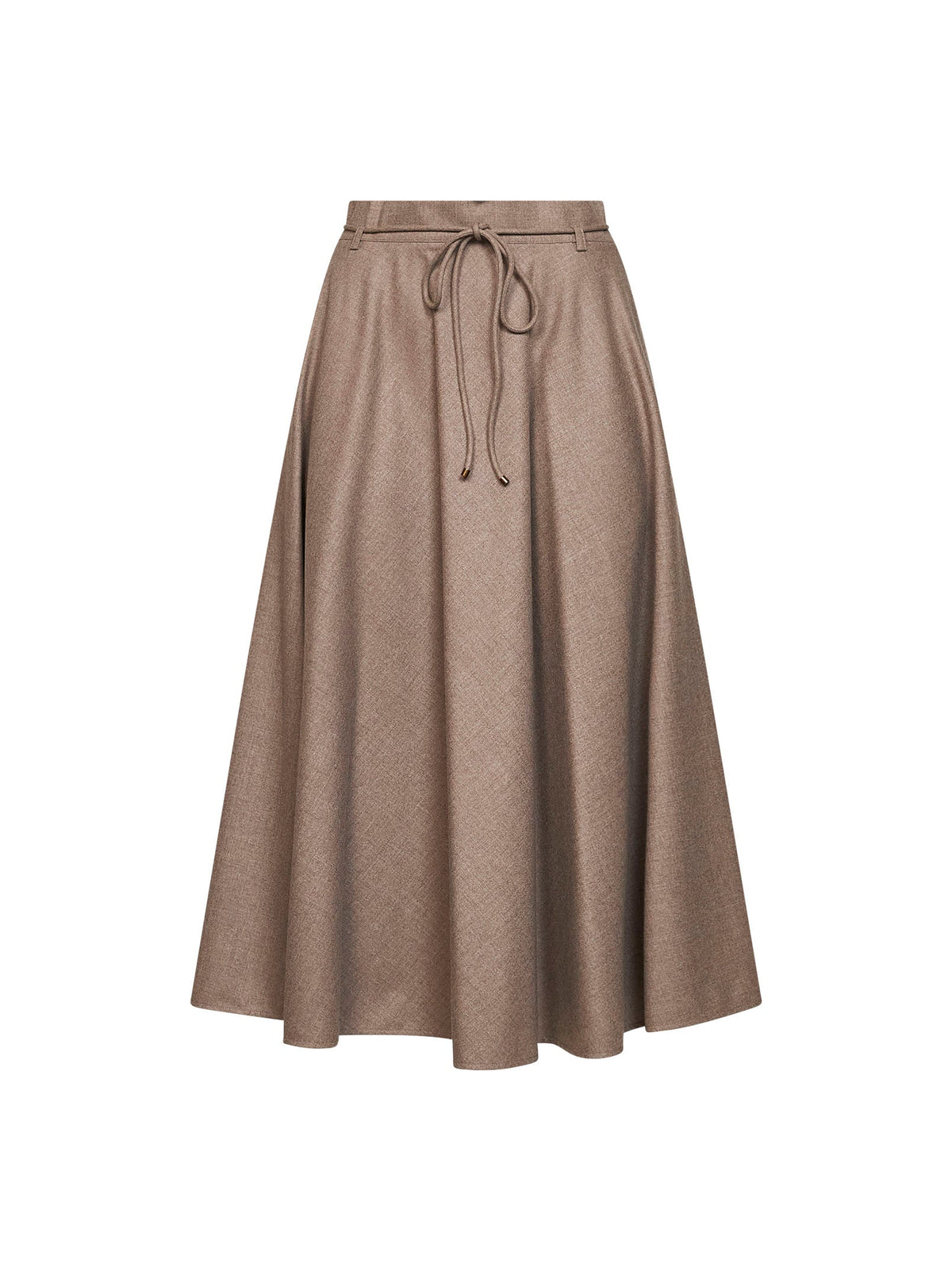 Max Mara Women Sand Cashmere Foulé Mxmcaliffo Flared Midi Skirt MAX MARA
