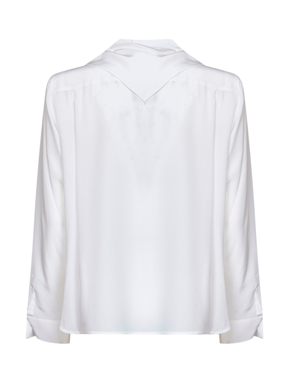Max Mara Women White Crêpe De Chine Mxmdry Shirt With Scarf MAX MARA