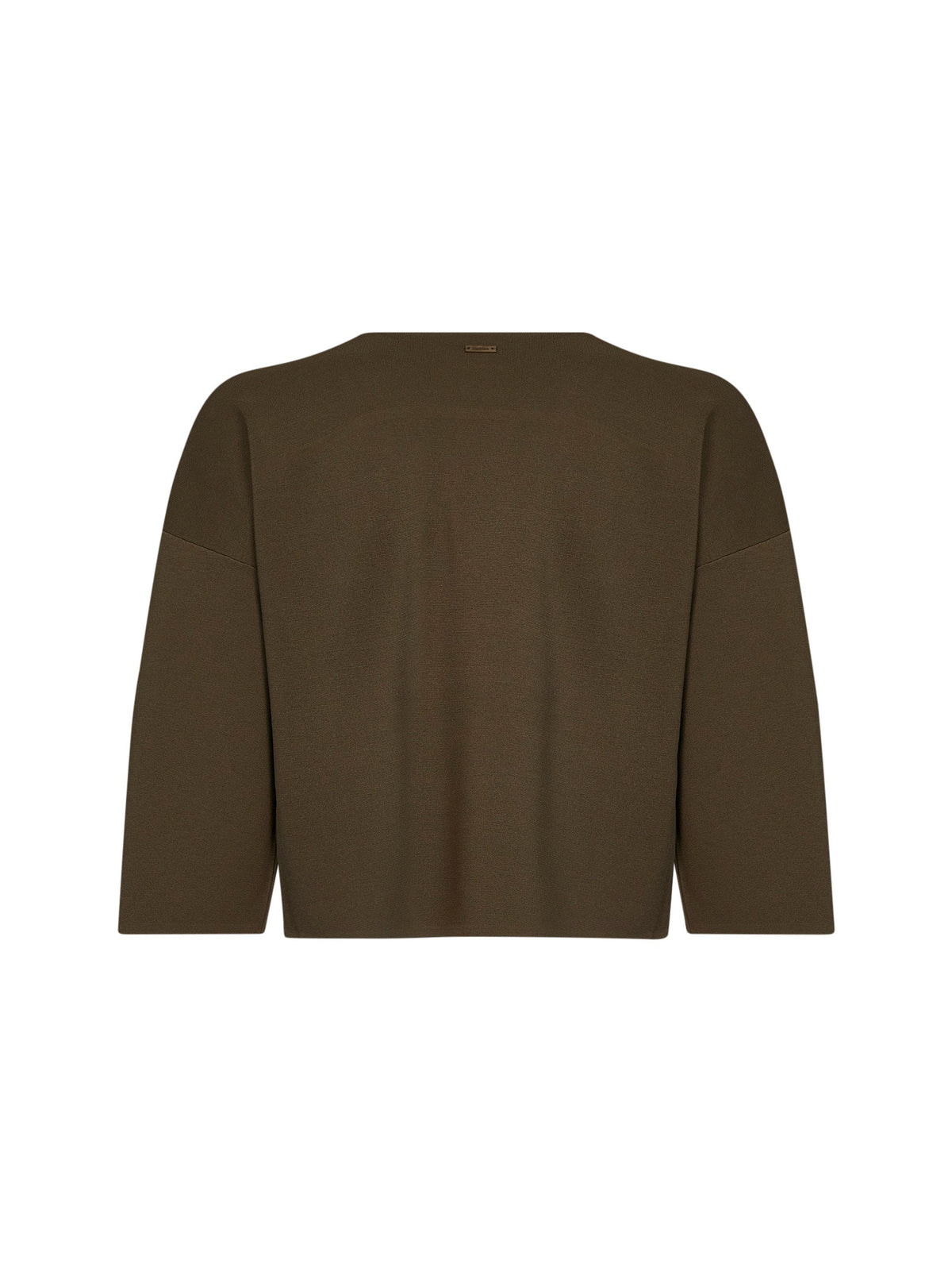 Max Mara Women Khaki Green Viscose Crepe Mxmformo Top With Slits MAX MARA