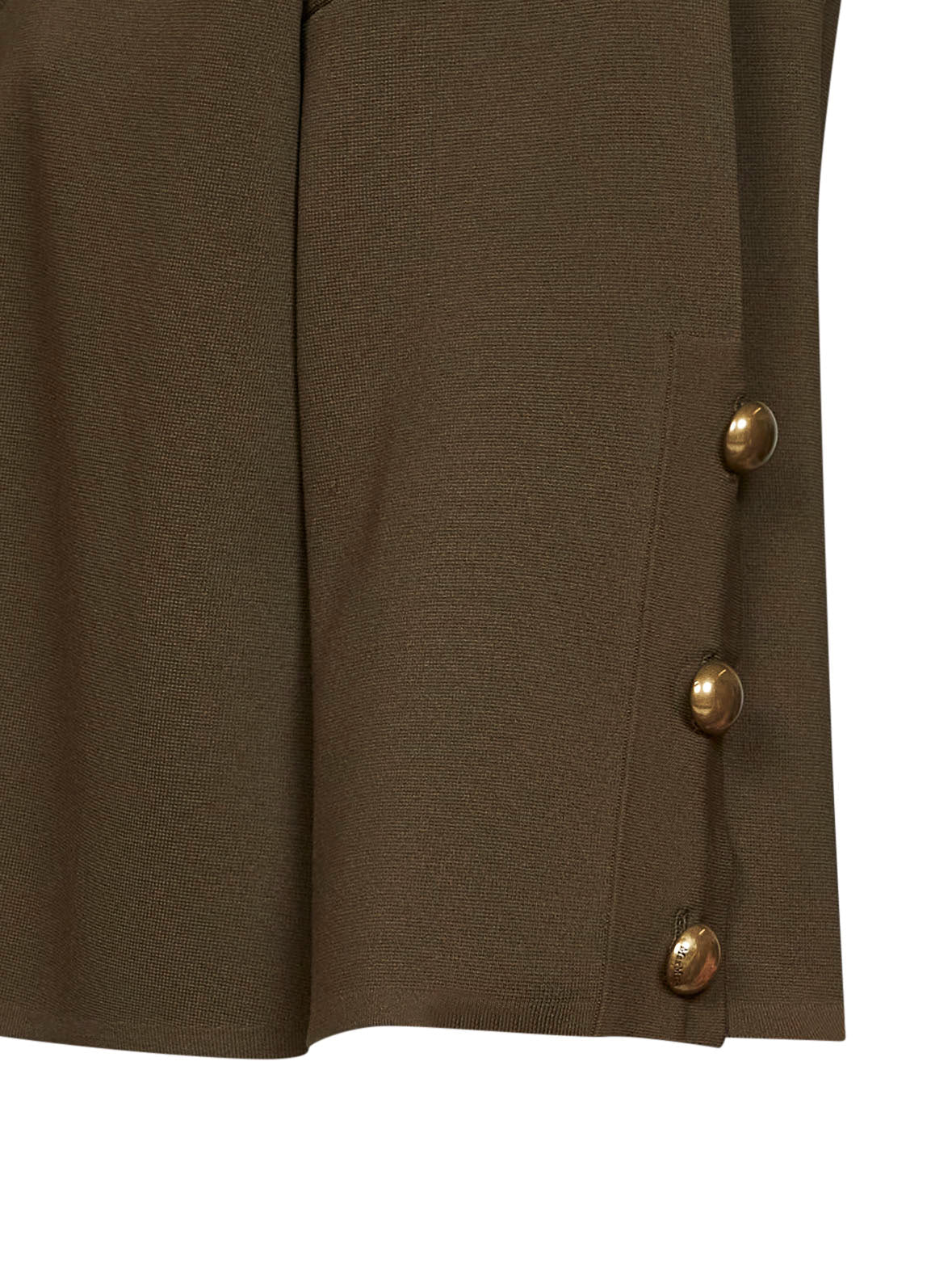 Max Mara Women Khaki Green Viscose Crepe Mxmformo Top With Slits MAX MARA