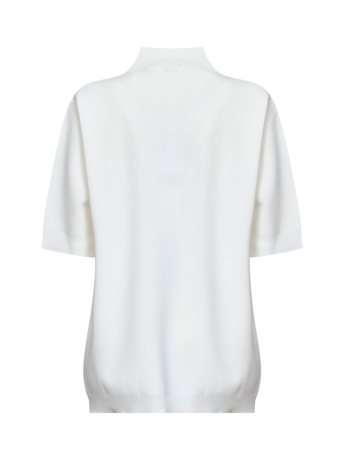 Max Mara Women White Viscose Crepe Mxmalpino Long Polo Shirt MAX MARA