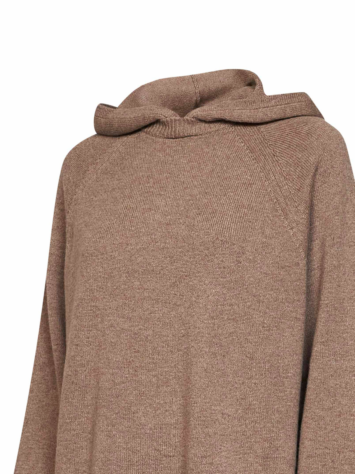 Max Mara Women Beige Cashmere Knit Mxmefebo Hoodie MAX MARA