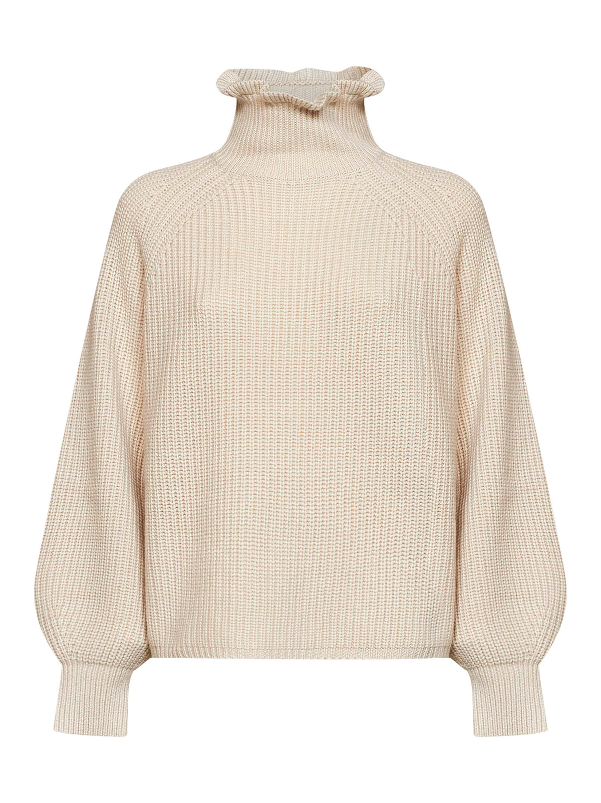 Max Mara Women Oatmeal Wool And Cashmere Knit Mxmpontile Wide Sweater MAX MARA