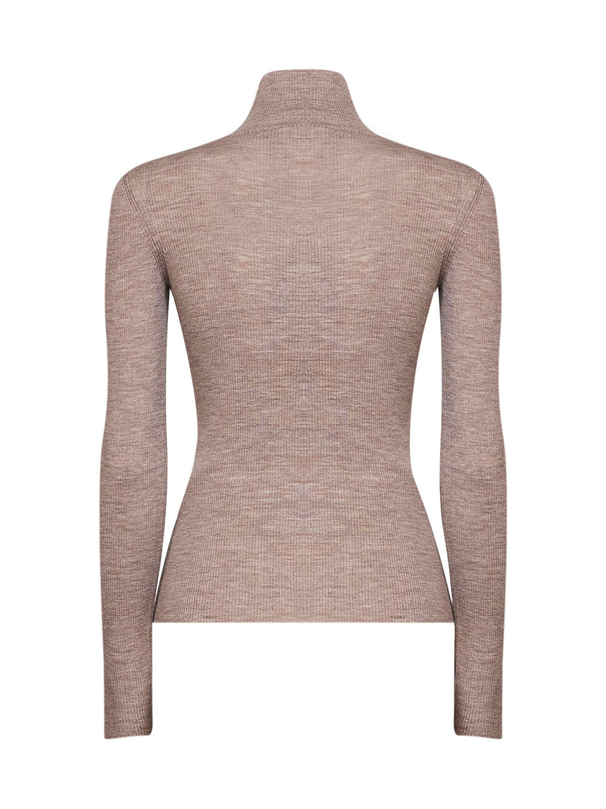 Max Mara Women Beige Ribbed Fine Wool Mxscavallo Turtleneck Sweater MAX MARA