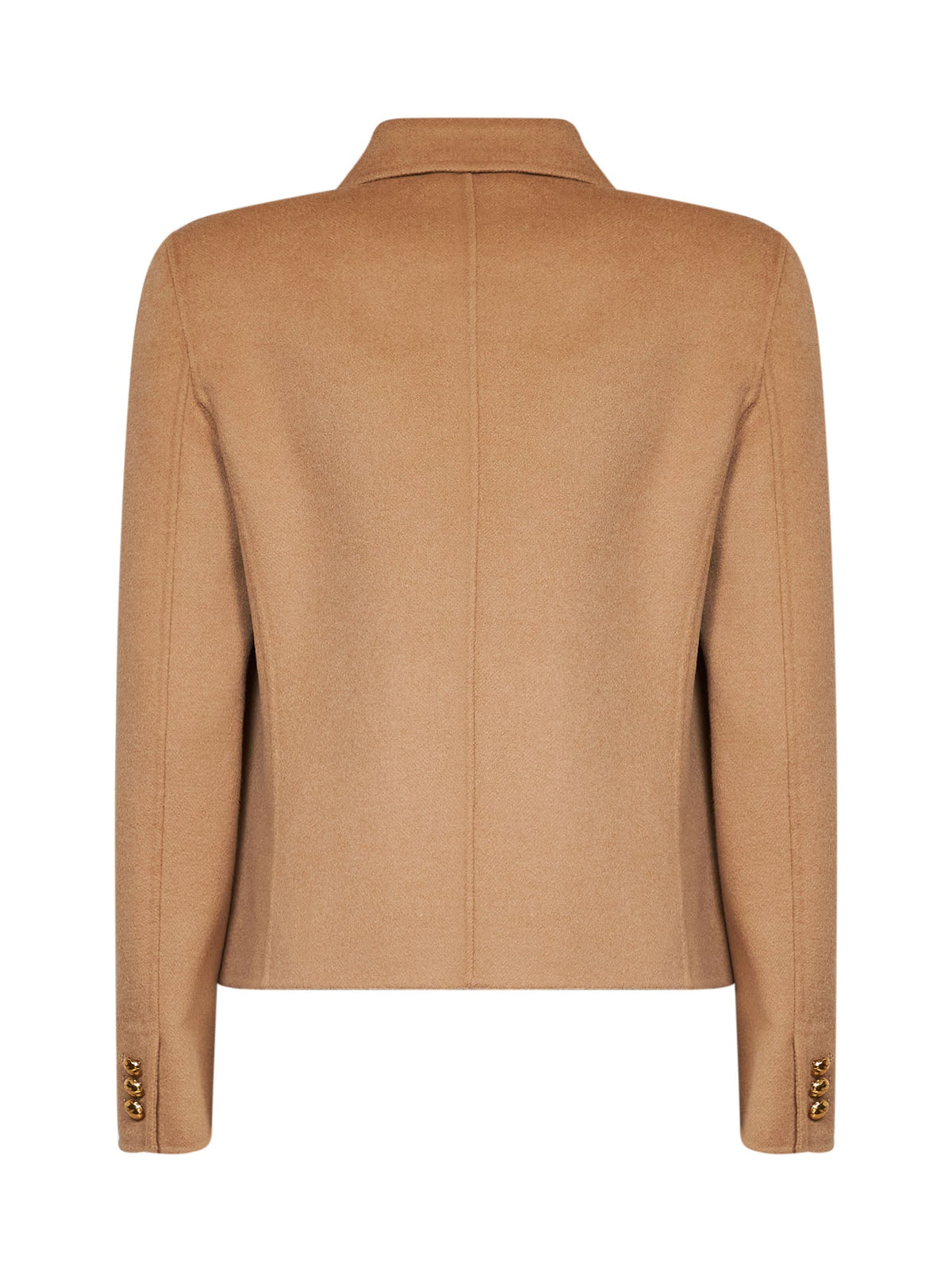 Max Mara Studio Women Camel Wool-Blend Mstvenere Varsity Jacket MAX MARA STUDIO