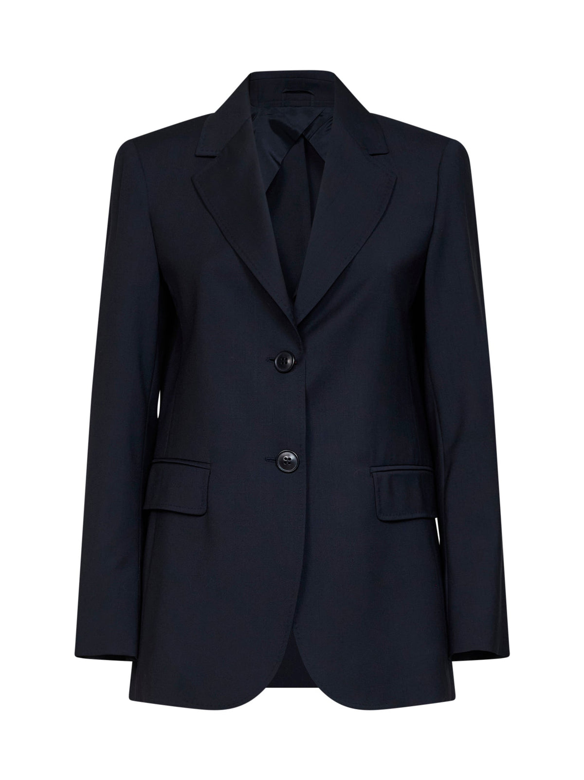 Max Mara Studio Women Blue Mstassenzi Single-Breasted Blazer MAX MARA STUDIO
