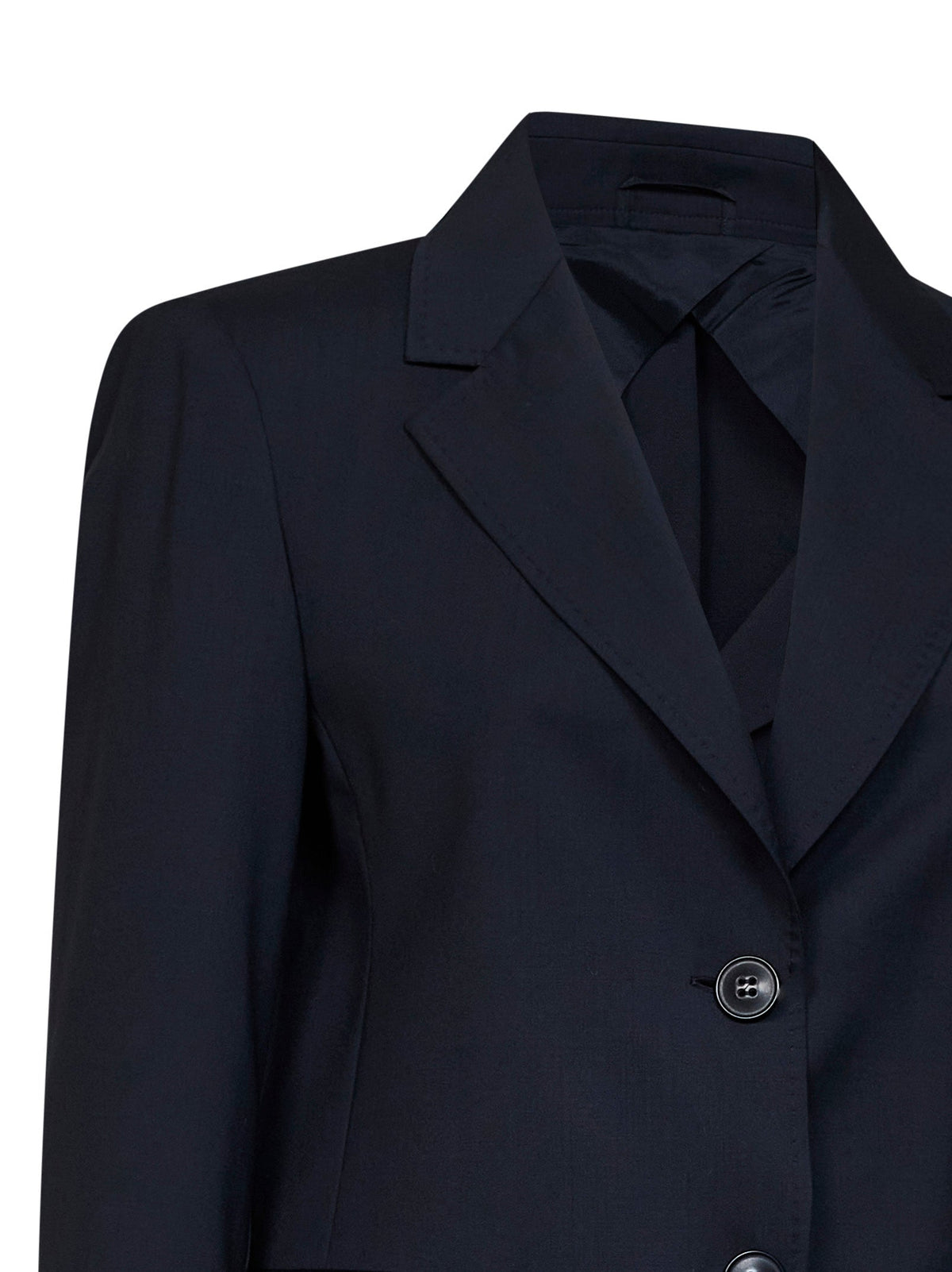 Max Mara Studio Women Blue Mstassenzi Single-Breasted Blazer MAX MARA STUDIO