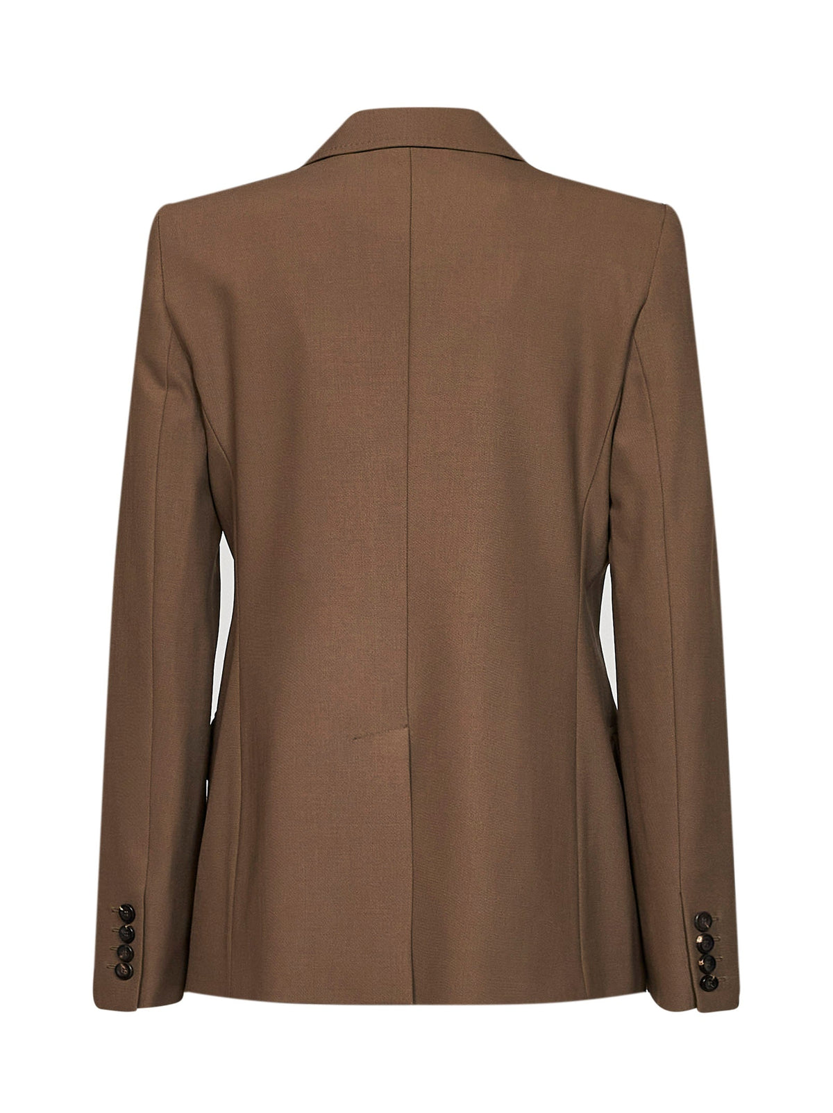 Max Mara Studio Women Khaki Stretch Twill Mstgioiosa Double-Breasted Blazer MAX MARA STUDIO