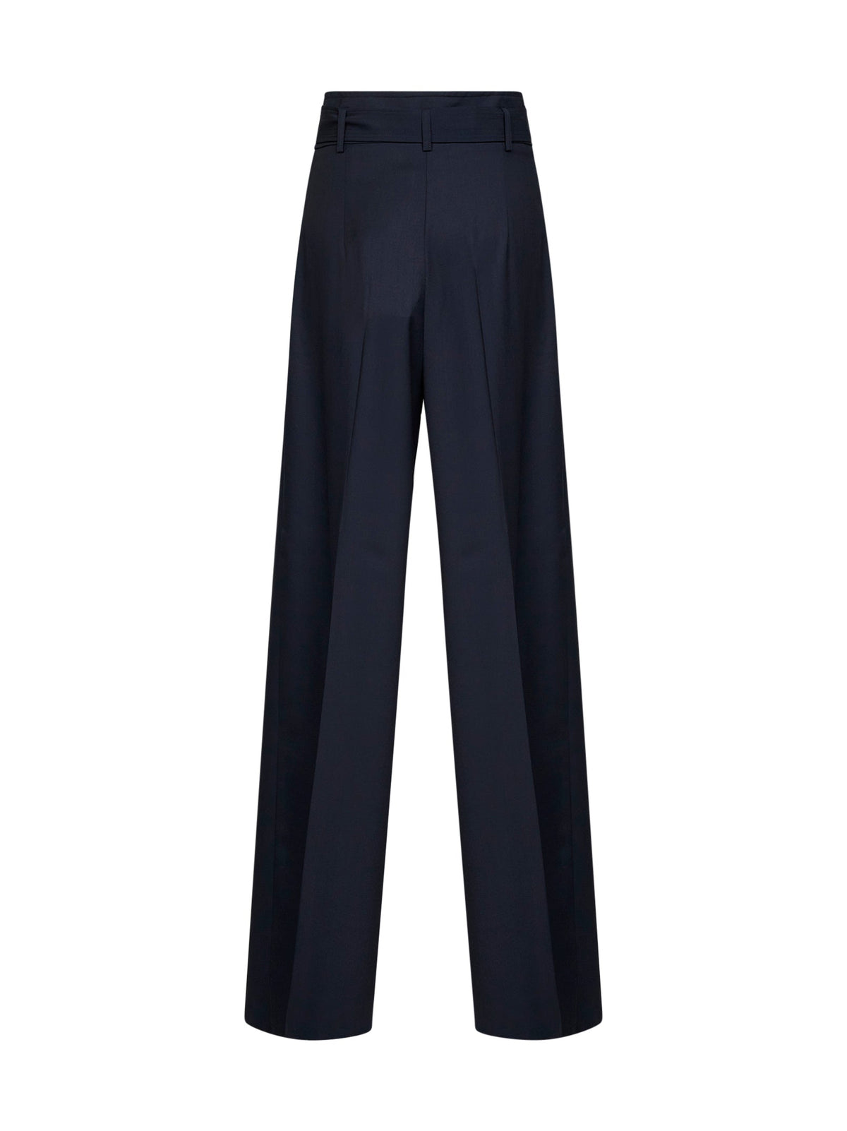 Max Mara Studio Women Blue High-Waisted Mstserio Trousers MAX MARA STUDIO