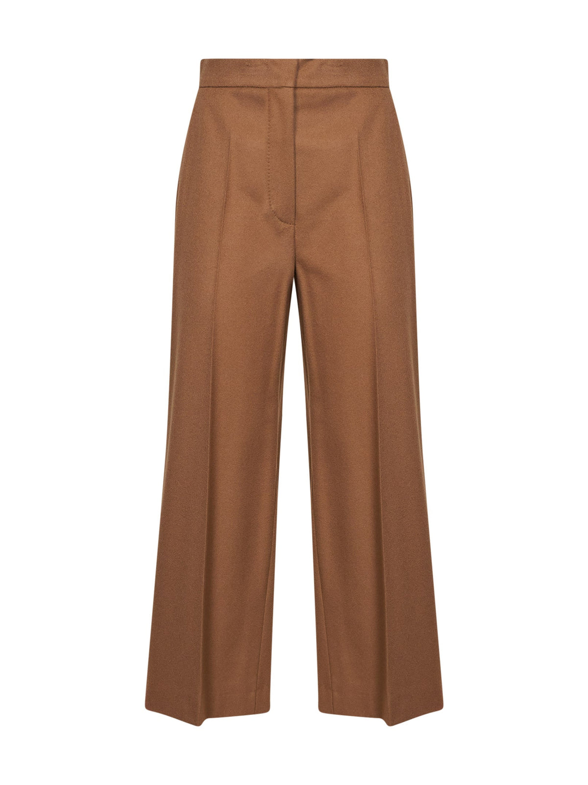 Max Mara Studio Women Chestnut Wool Mstmarengo Culotte Trousers MAX MARA STUDIO