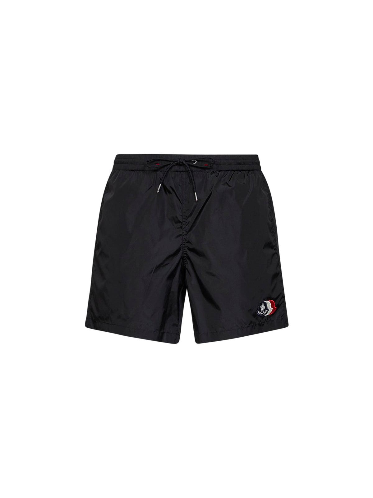 Moncler Men Black Technical Nylon Logoed Swim Shorts MONCLER