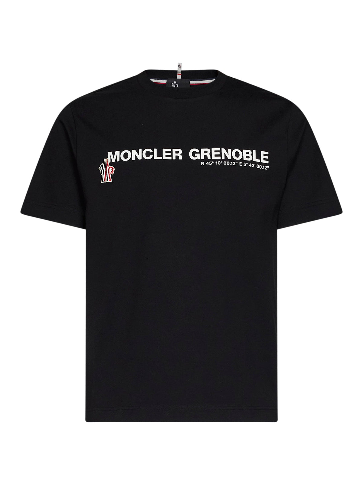 Moncler Grenoble Men Black Stretch Cotton Jersey Logo T-Shirt MONCLER GRENOBLE