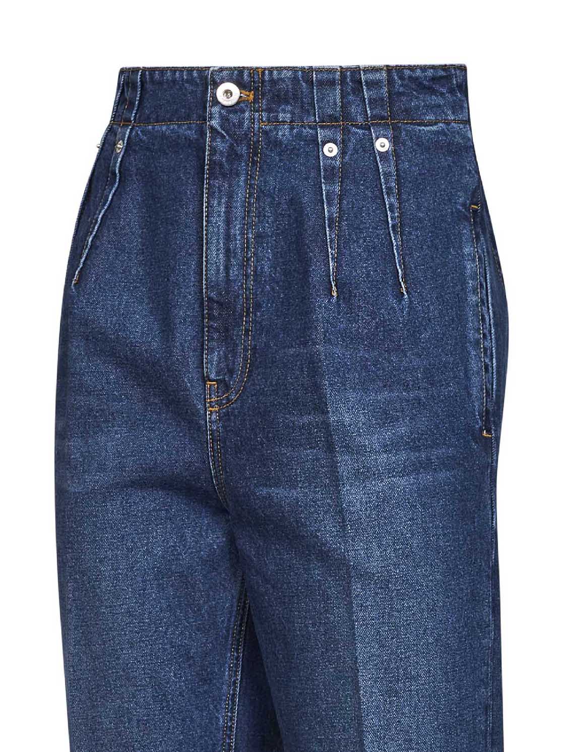 Mugler Women Blue Denim Cigarette Jeans With Stirrups MUGLER