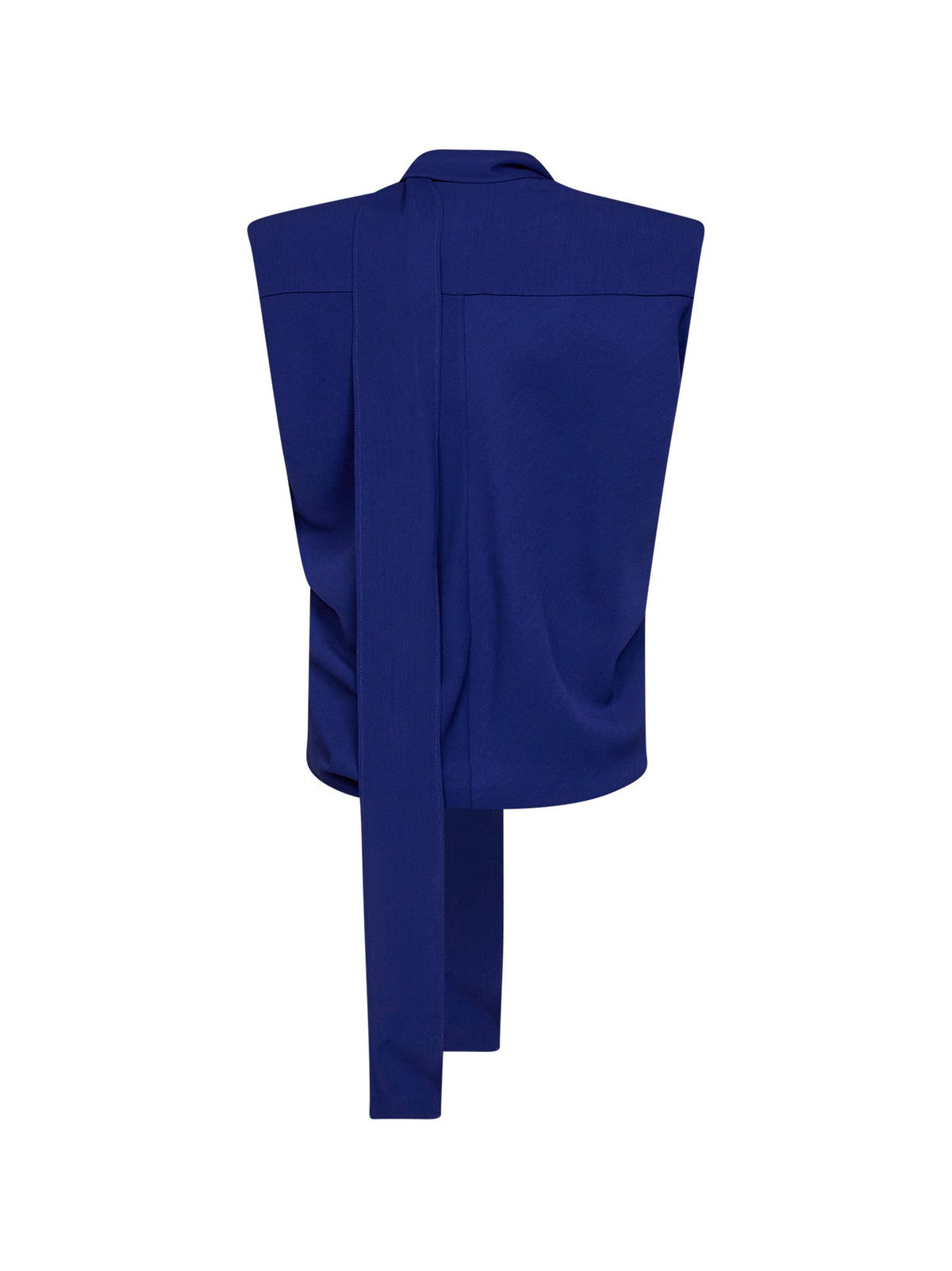 Mugler Women Ultrablue Viscose And Wool Asymmetric Scarf Top MUGLER