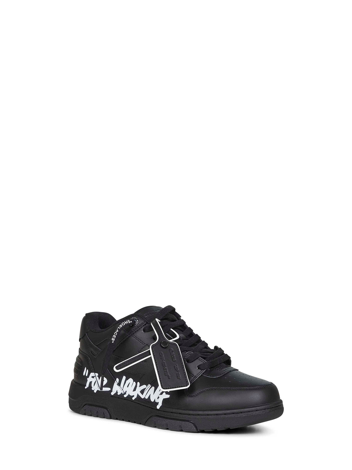 Off White Men Black Out Of Office "For Walking" Sneakers OFF-WHITE