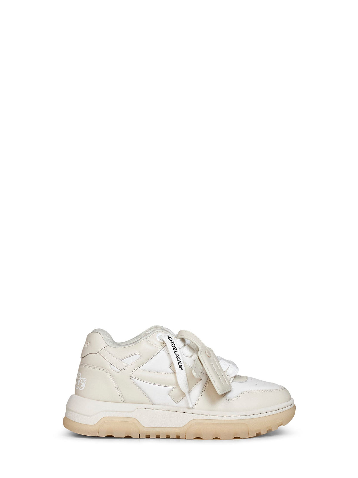 Off White Men White And Beige Out Of Office Chunky Varsity Sneakers OFF-WHITE