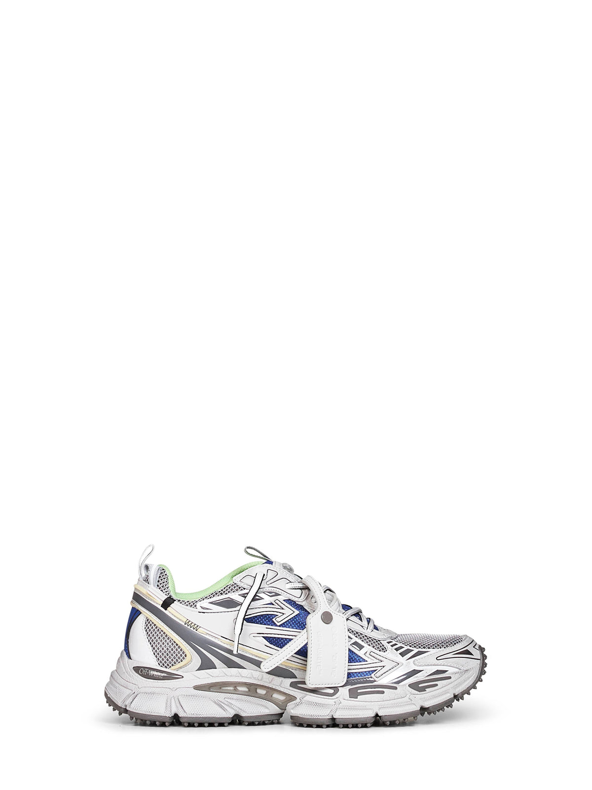 Off White Men Dark Blue And Dark Grey Be Right Back Worn Out Sneakers OFF-WHITE