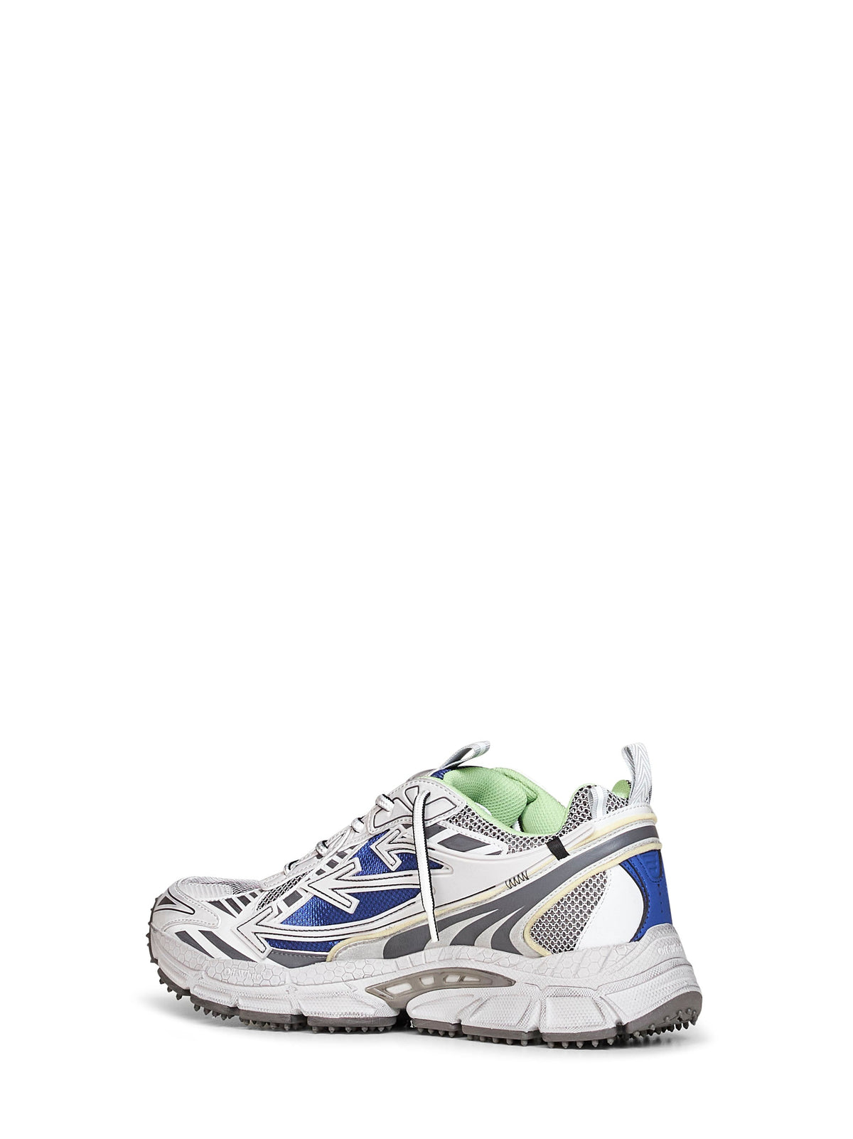 Off White Men Dark Blue And Dark Grey Be Right Back Worn Out Sneakers OFF-WHITE