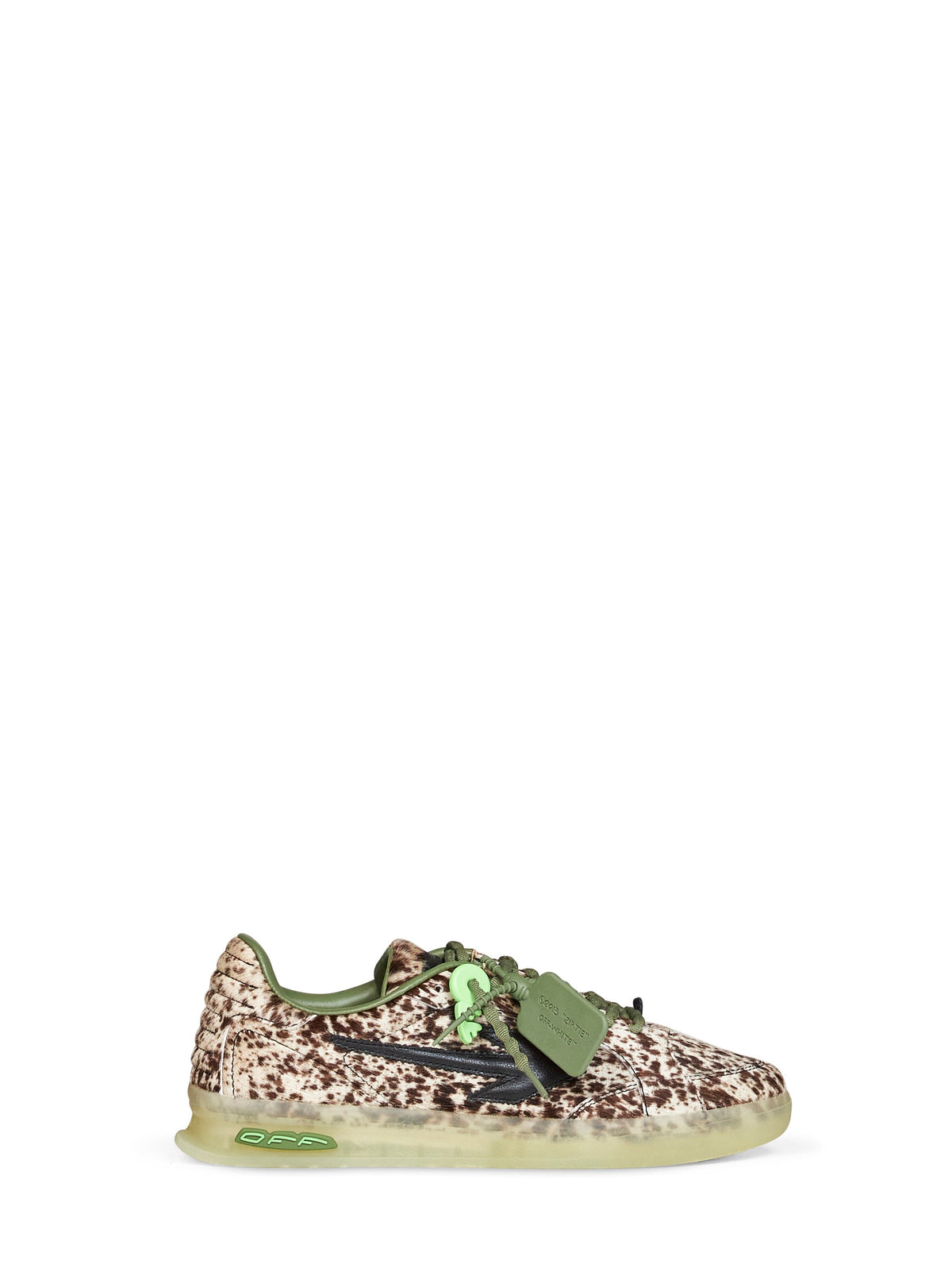 Off White Men White And Black Printed Calf Hair End Of Play Sneakers OFF-WHITE