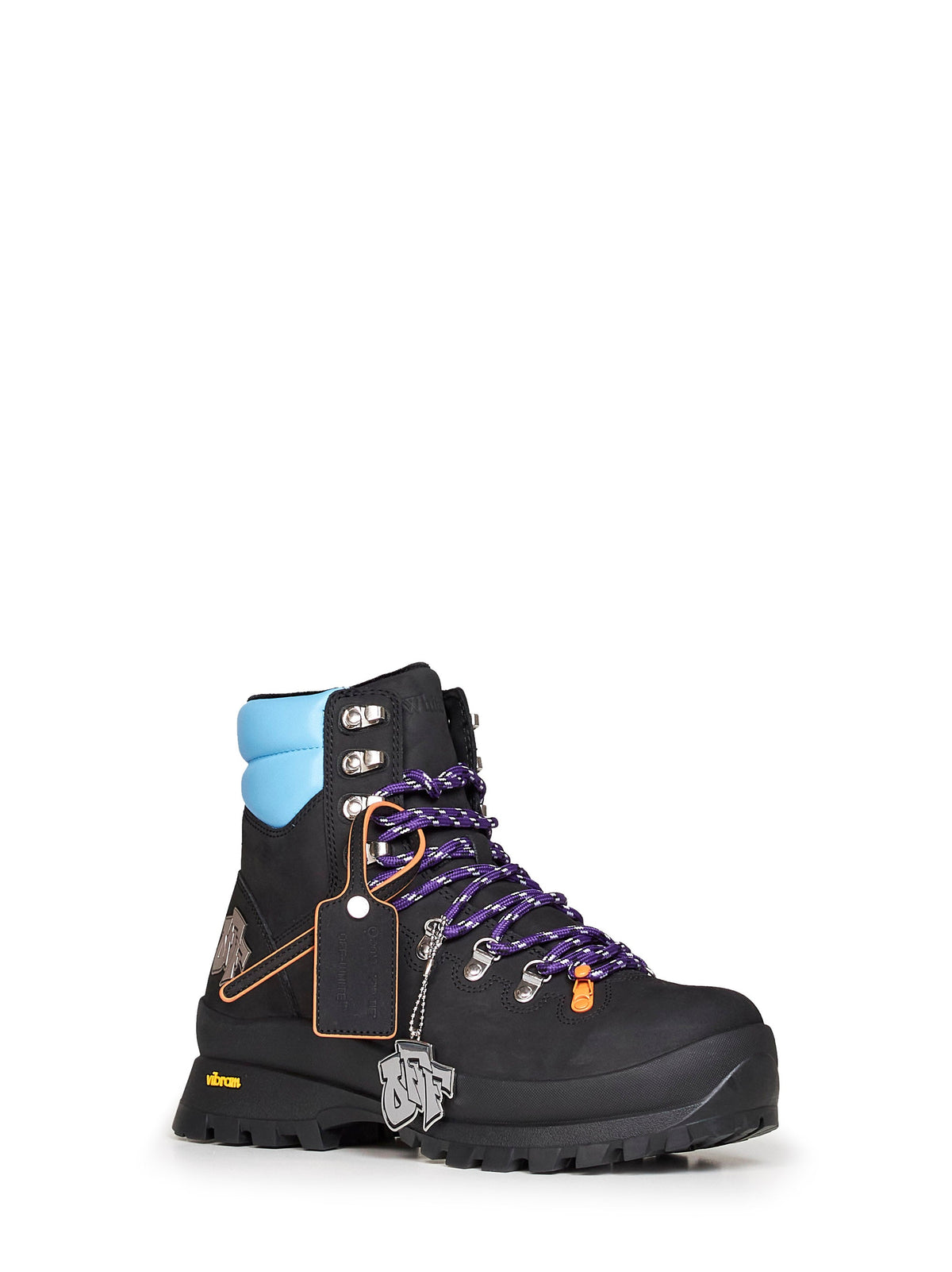 Off White Men Black Nubuck Hiking Boots OFF-WHITE