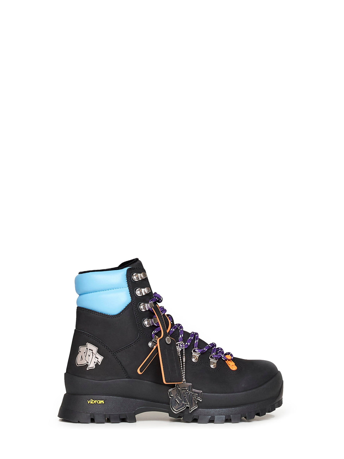 Off White Men Black Nubuck Hiking Boots OFF-WHITE
