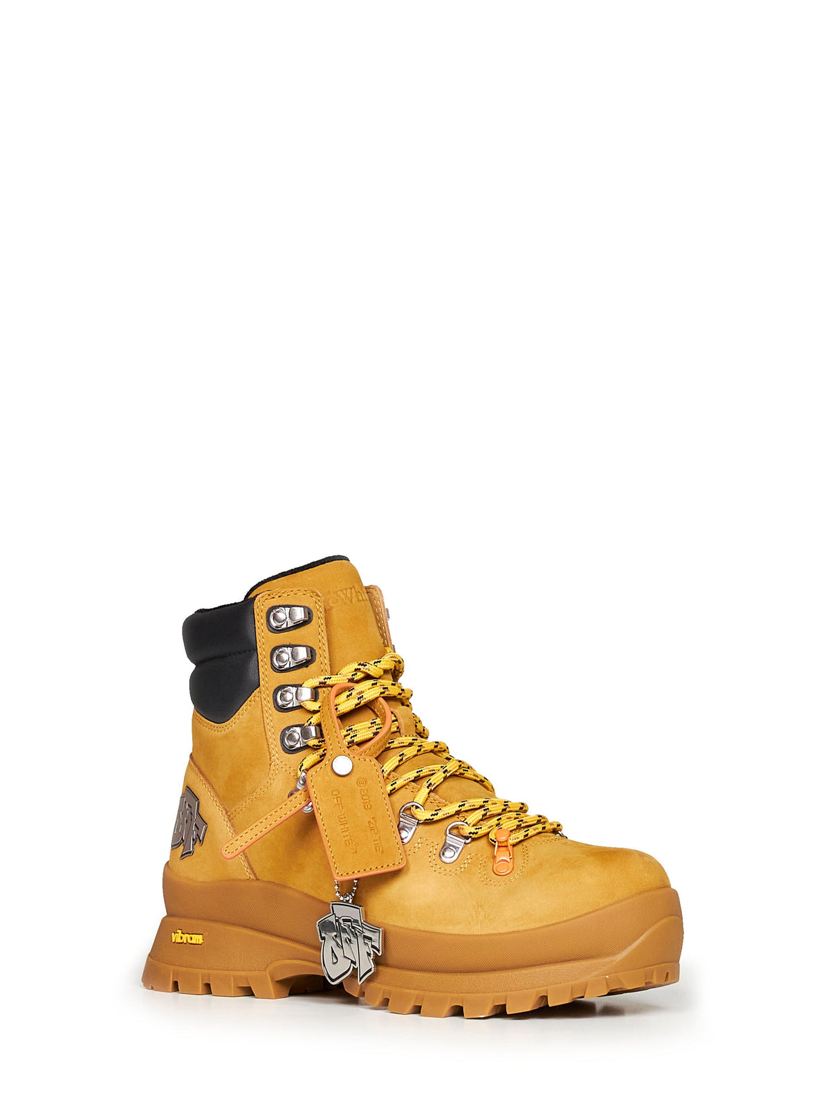 Off White Men Yellow Nubuck Hiking Boots OFF-WHITE