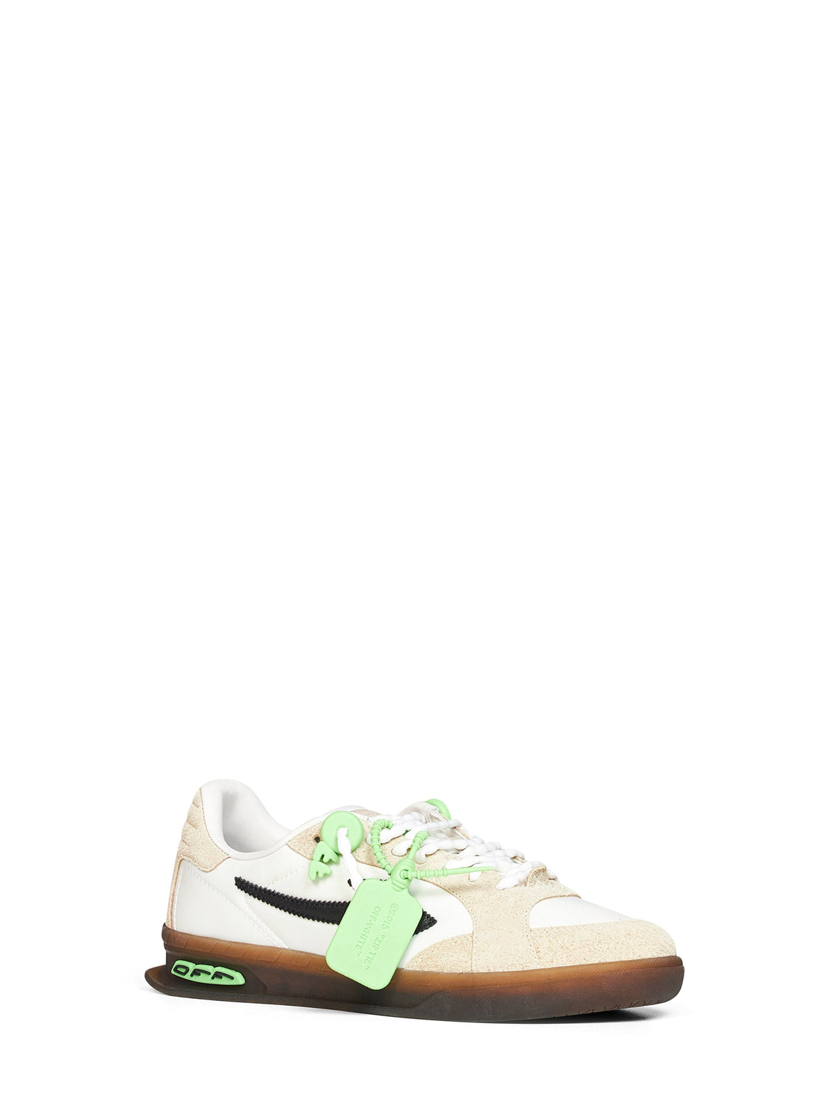 Off White Men Brown Printed Calf Hair End Of Play Sneakers OFF-WHITE