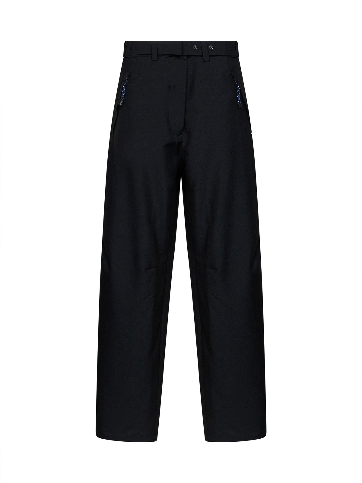 Prada Abbigliamento Women Black Mohair-Wool Wide Leg Trousers PRADA