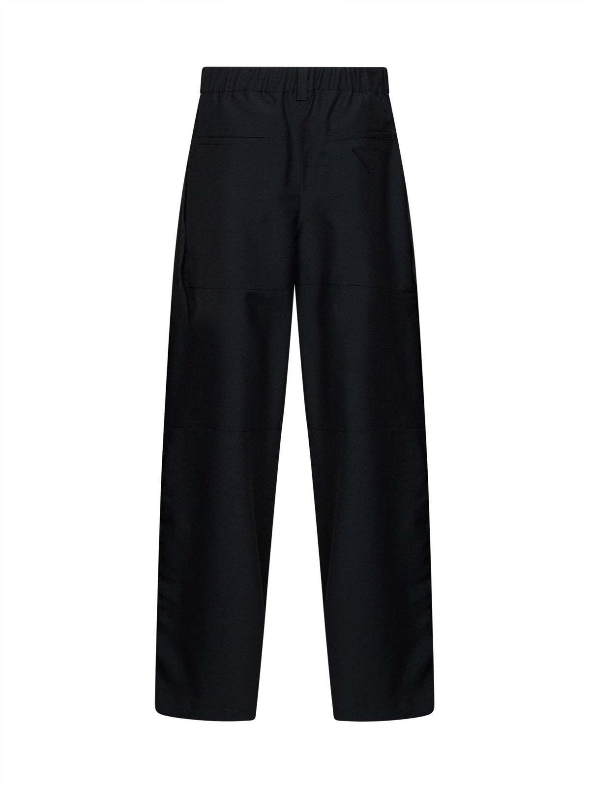 Prada Abbigliamento Women Black Mohair-Wool Wide Leg Trousers PRADA