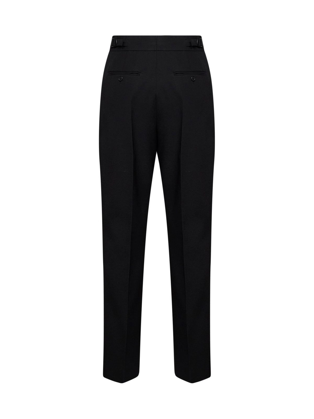 Prada Abbigliamento Women Black Compact Gabardine Straight-Leg Trousers PRADA