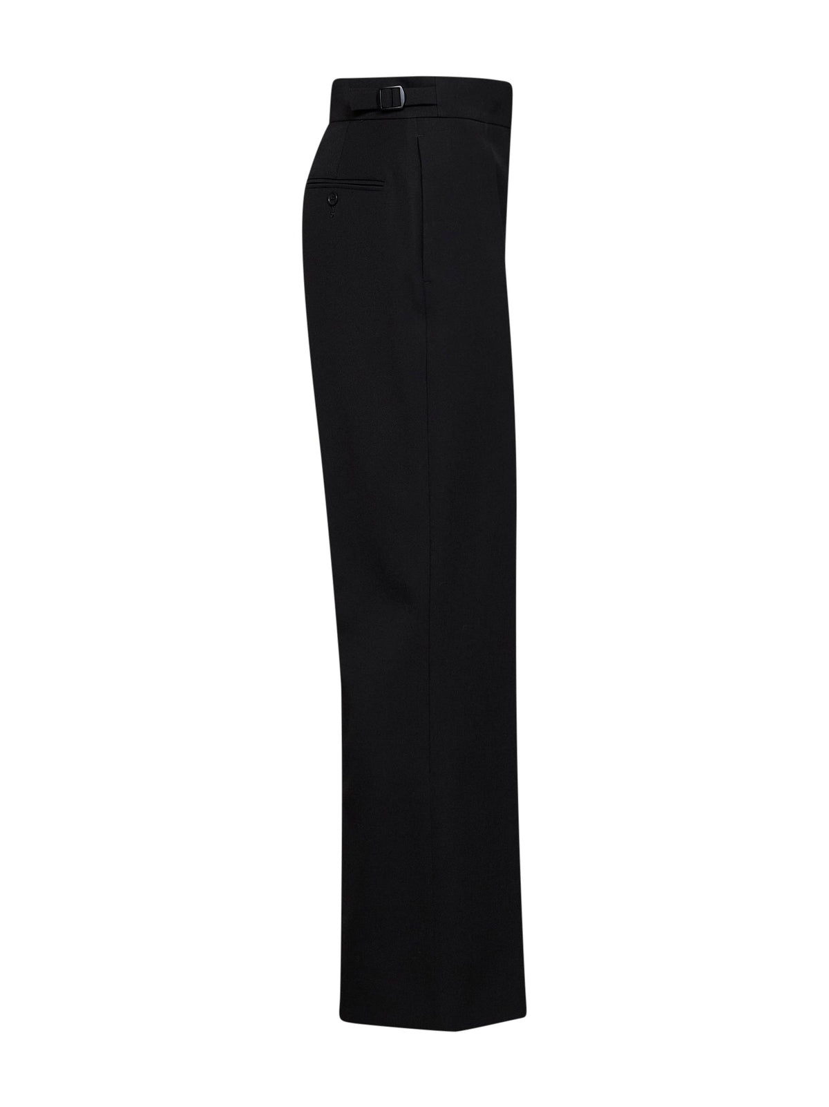 Prada Abbigliamento Women Black Compact Gabardine Straight-Leg Trousers PRADA