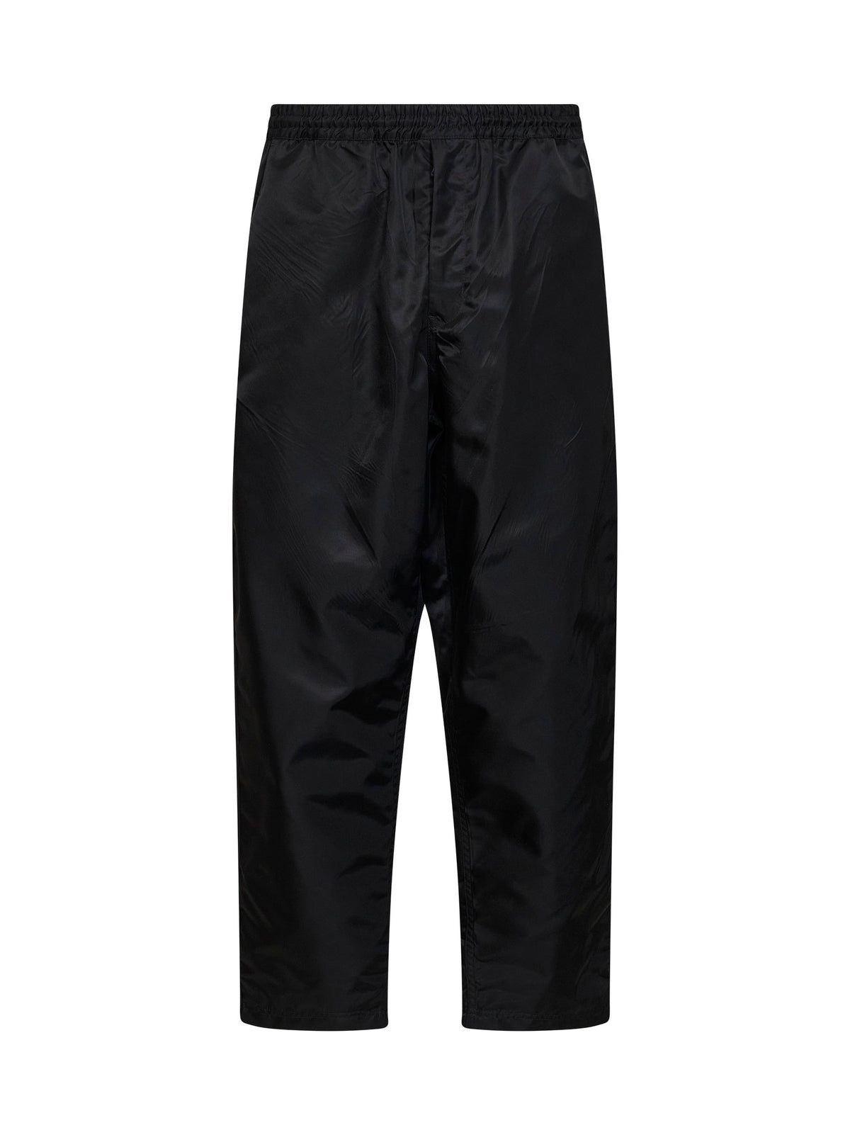 Prada Abbigliamento Men Black Re-Nylon Trousers With Elasticated Waistband PRADA